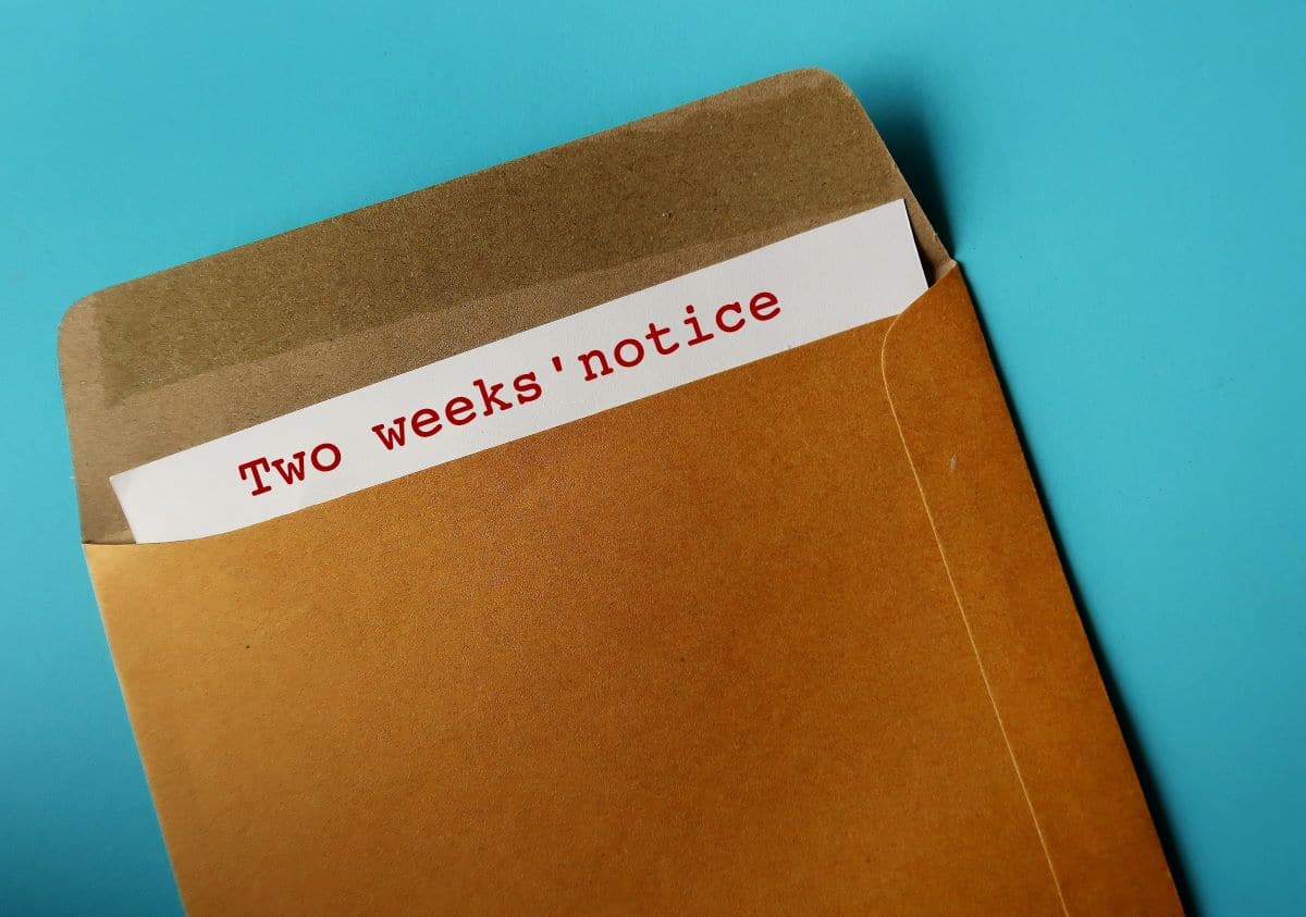 Two Weeks Notice Letter