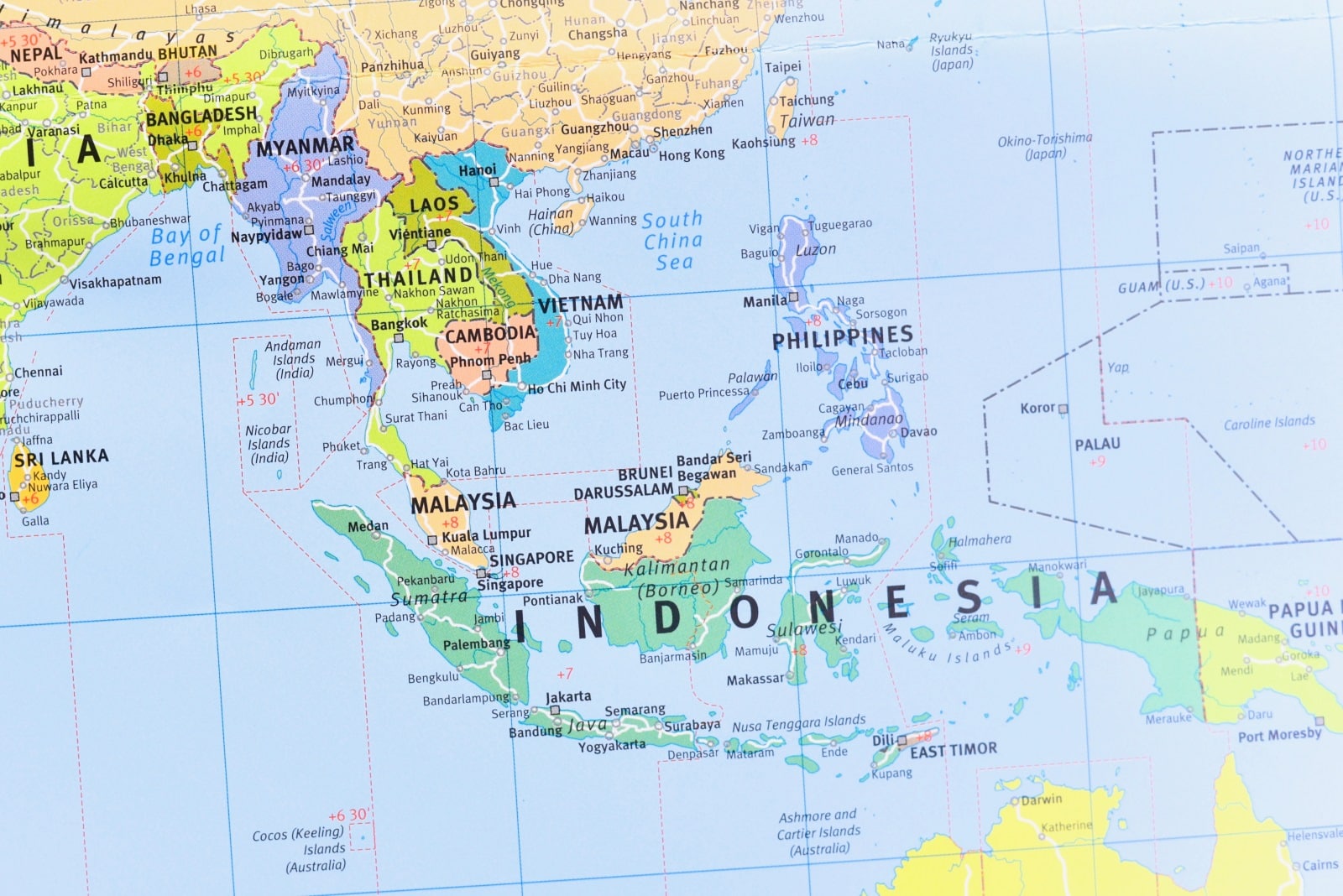 Малайзия индонезия индия. Малайзия на карте Азии. Малайзия и Индонезия на карте.